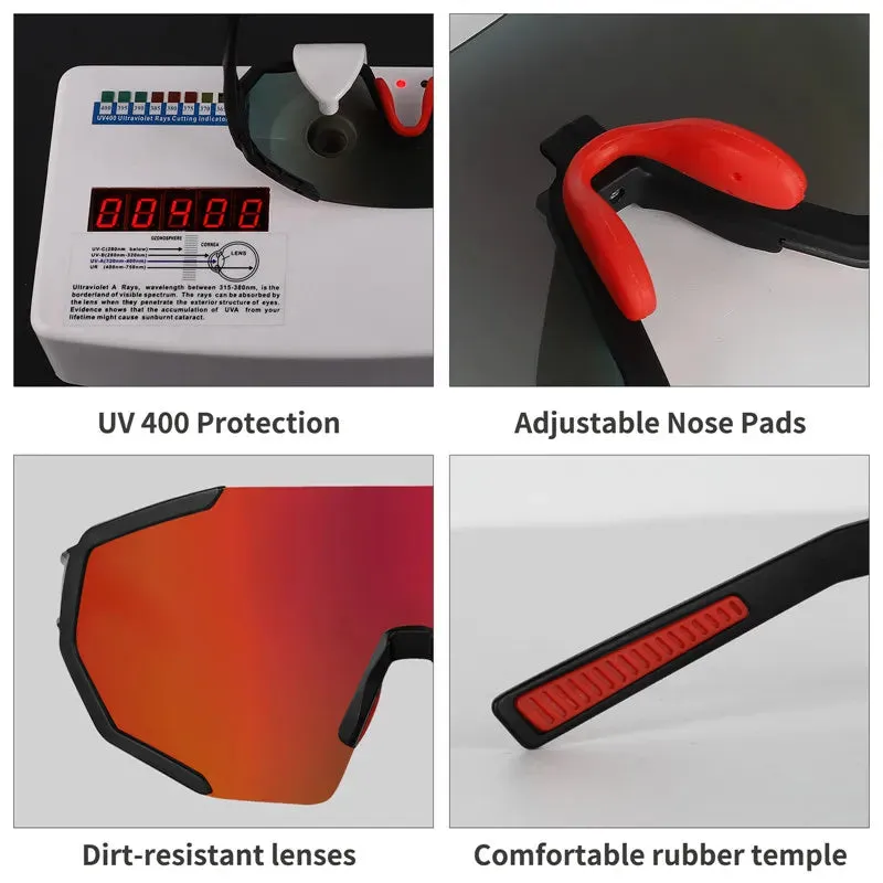 3 Lens Polarized Cycling Sunglasses UV400 Sports Bicycle Glasses MTB Mountain Fishing Hiking Men Women Sunglasses