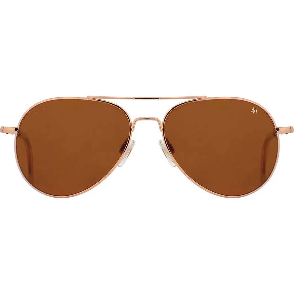 American Optical Big General Sunglasses | Rose Gold/Nylon Brown