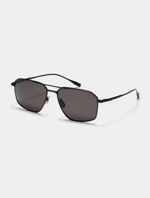 Arches Sunglass - Black (Black Lens)