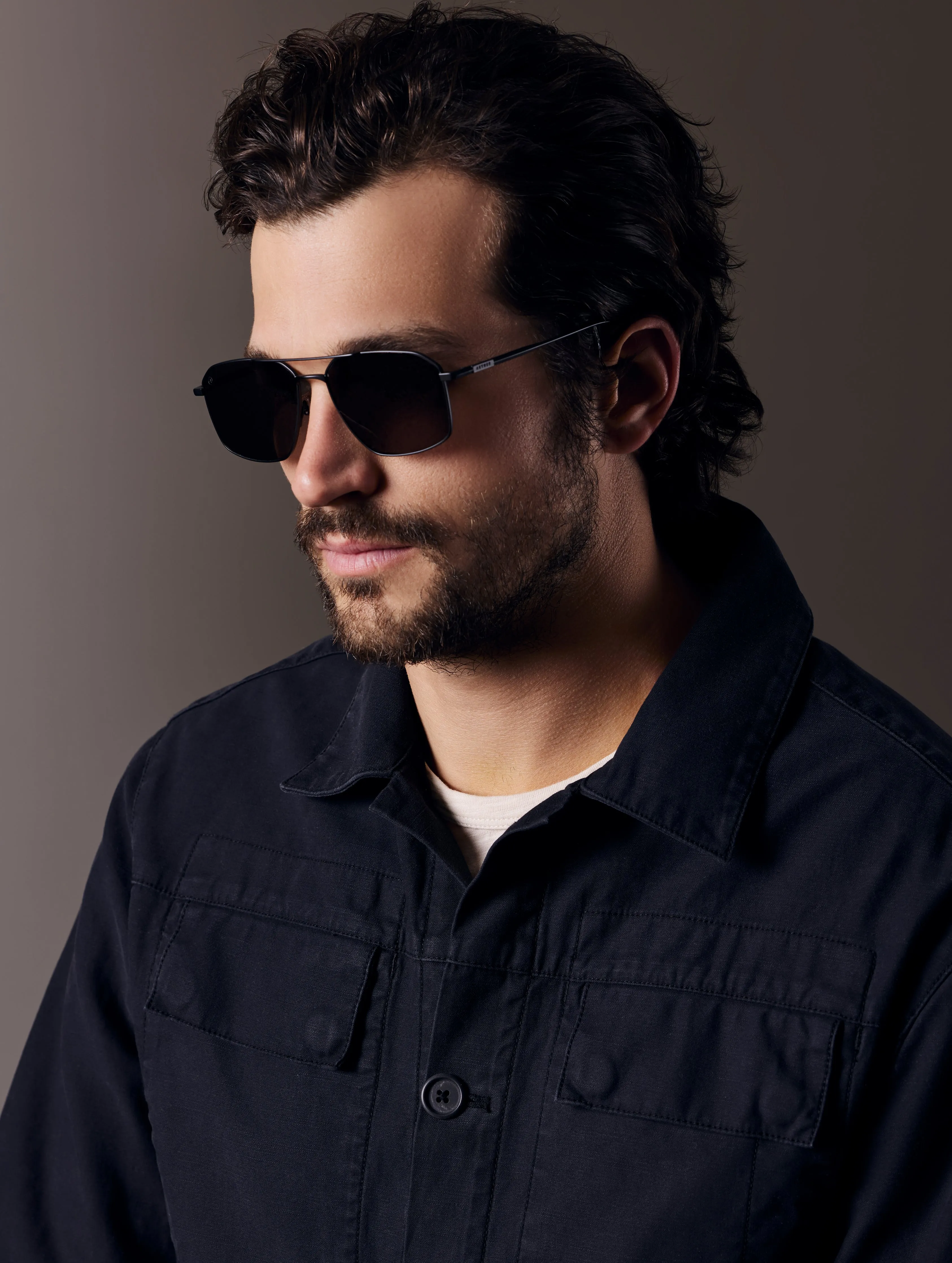 Arches Sunglass - Black (Black Lens)