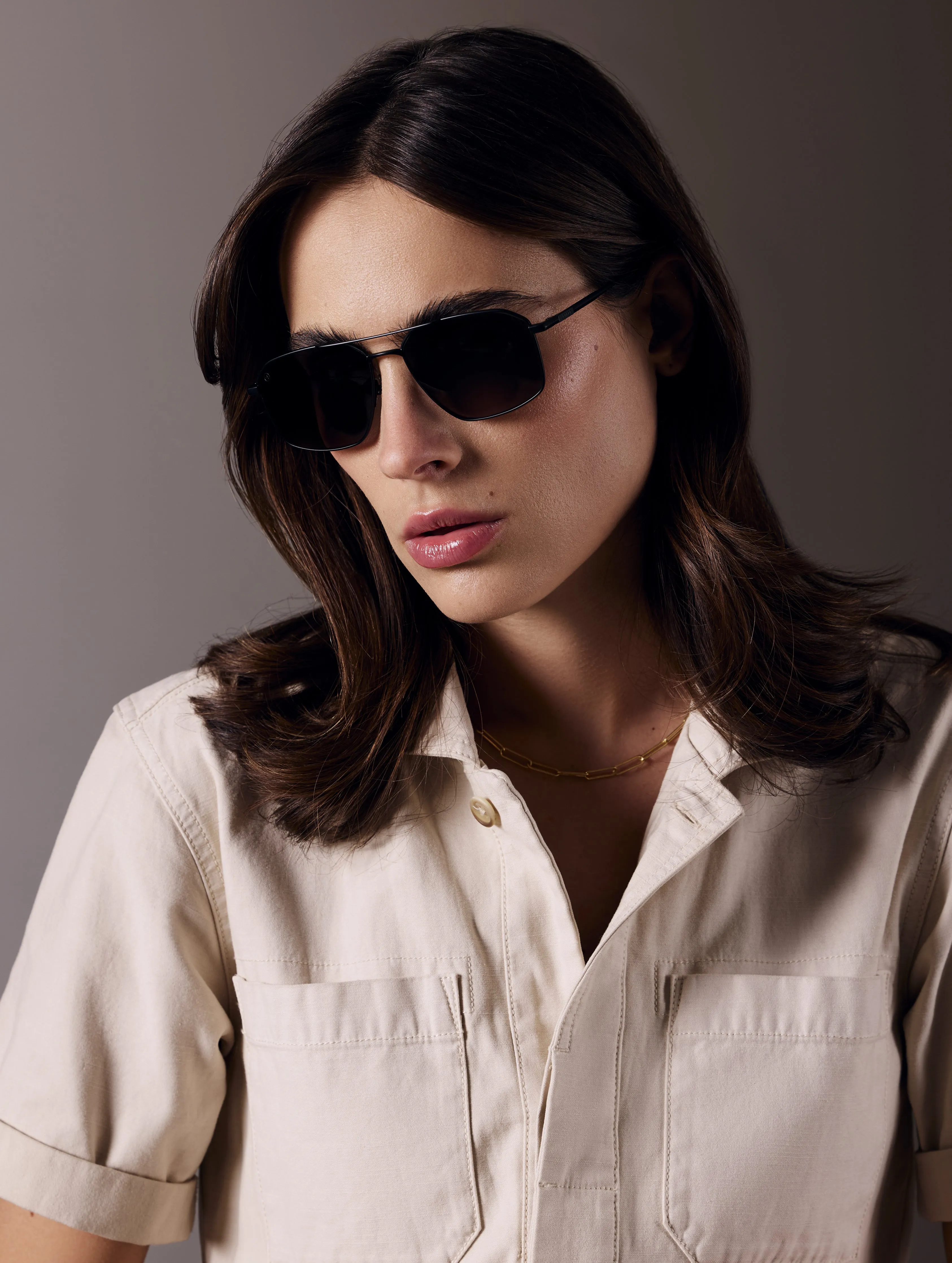 Arches Sunglass - Black (Black Lens)