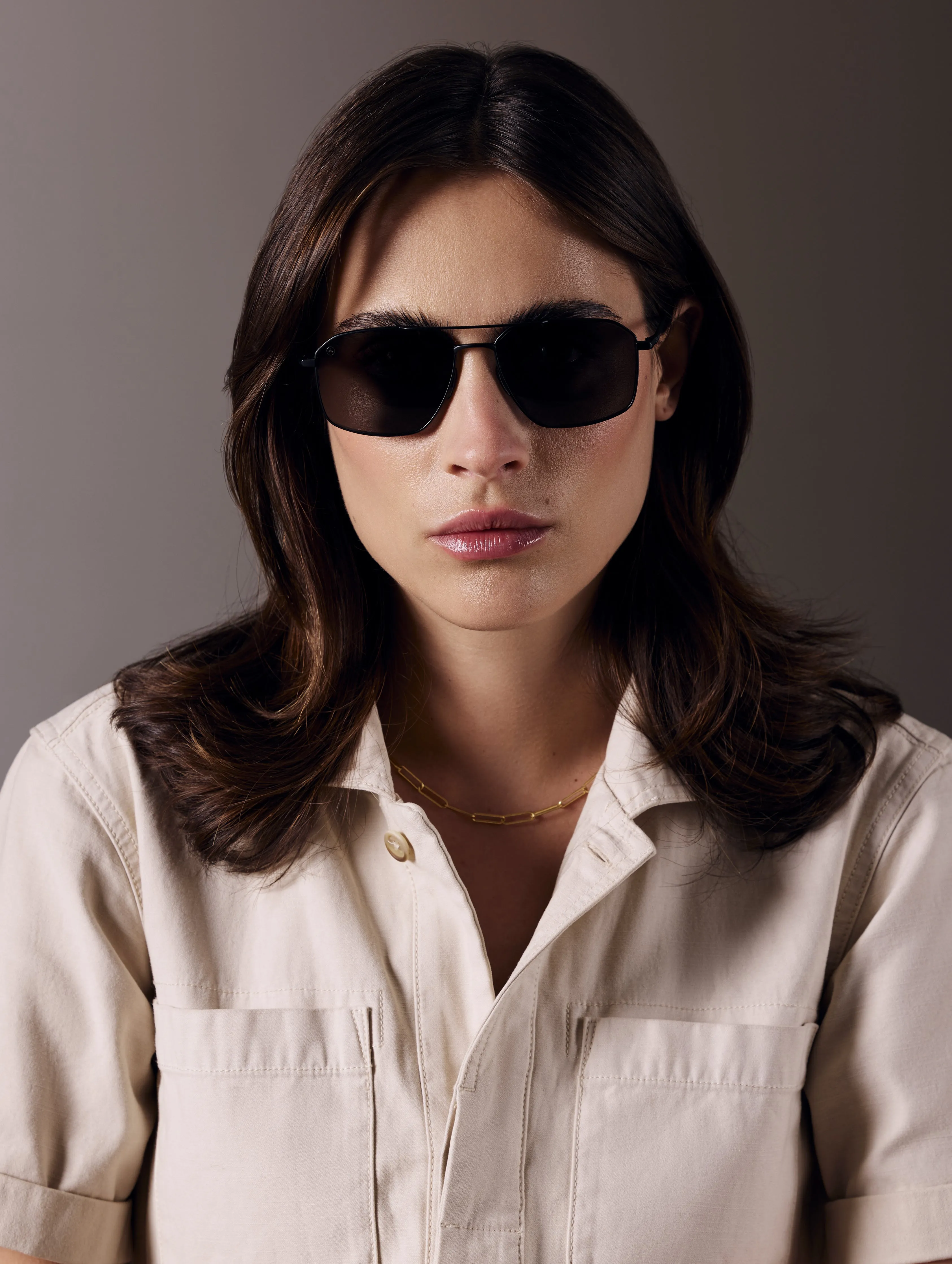 Arches Sunglass - Black (Black Lens)