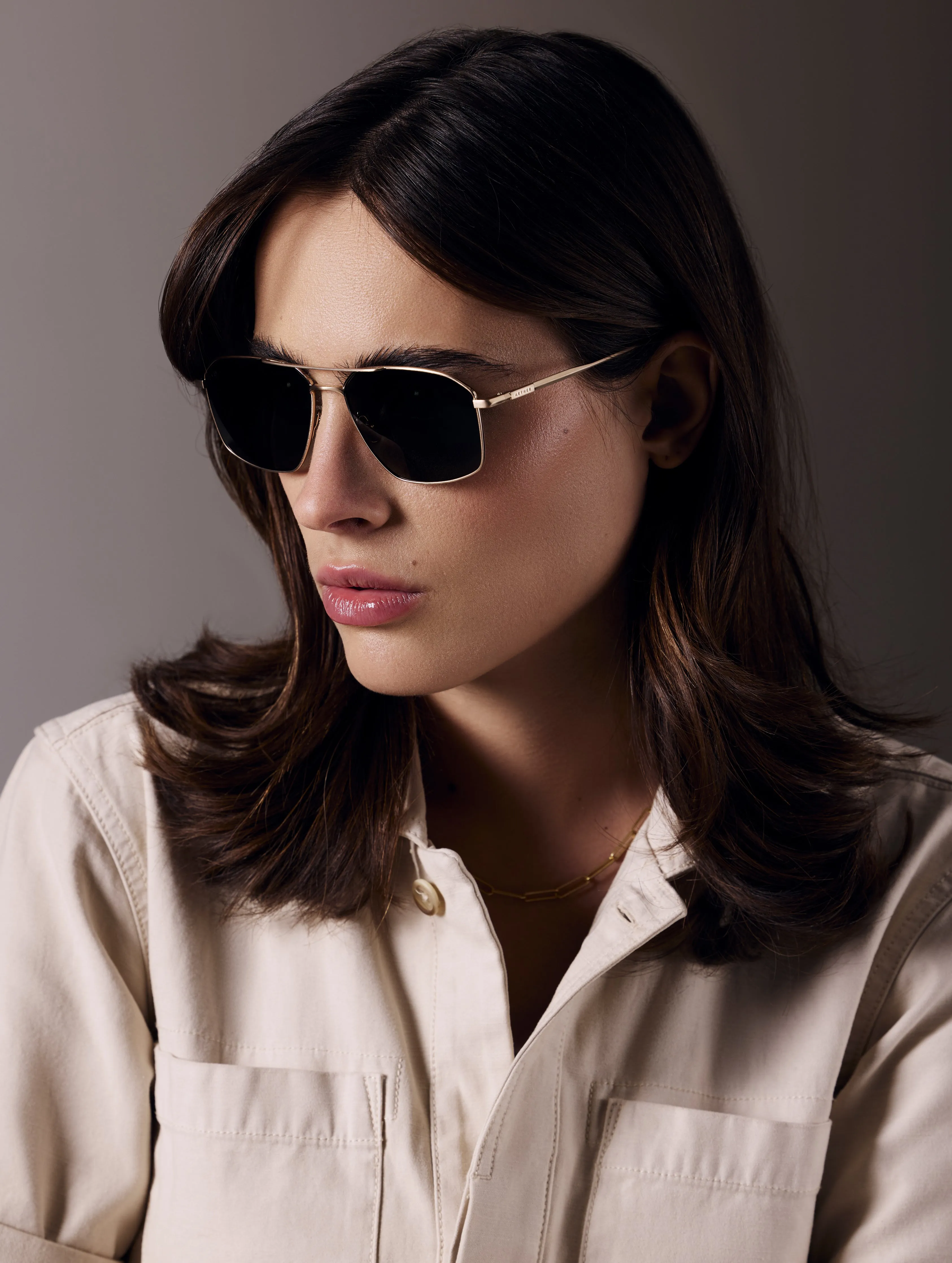 Arches Sunglass - Brushed Gold (Deep G15 Lens)