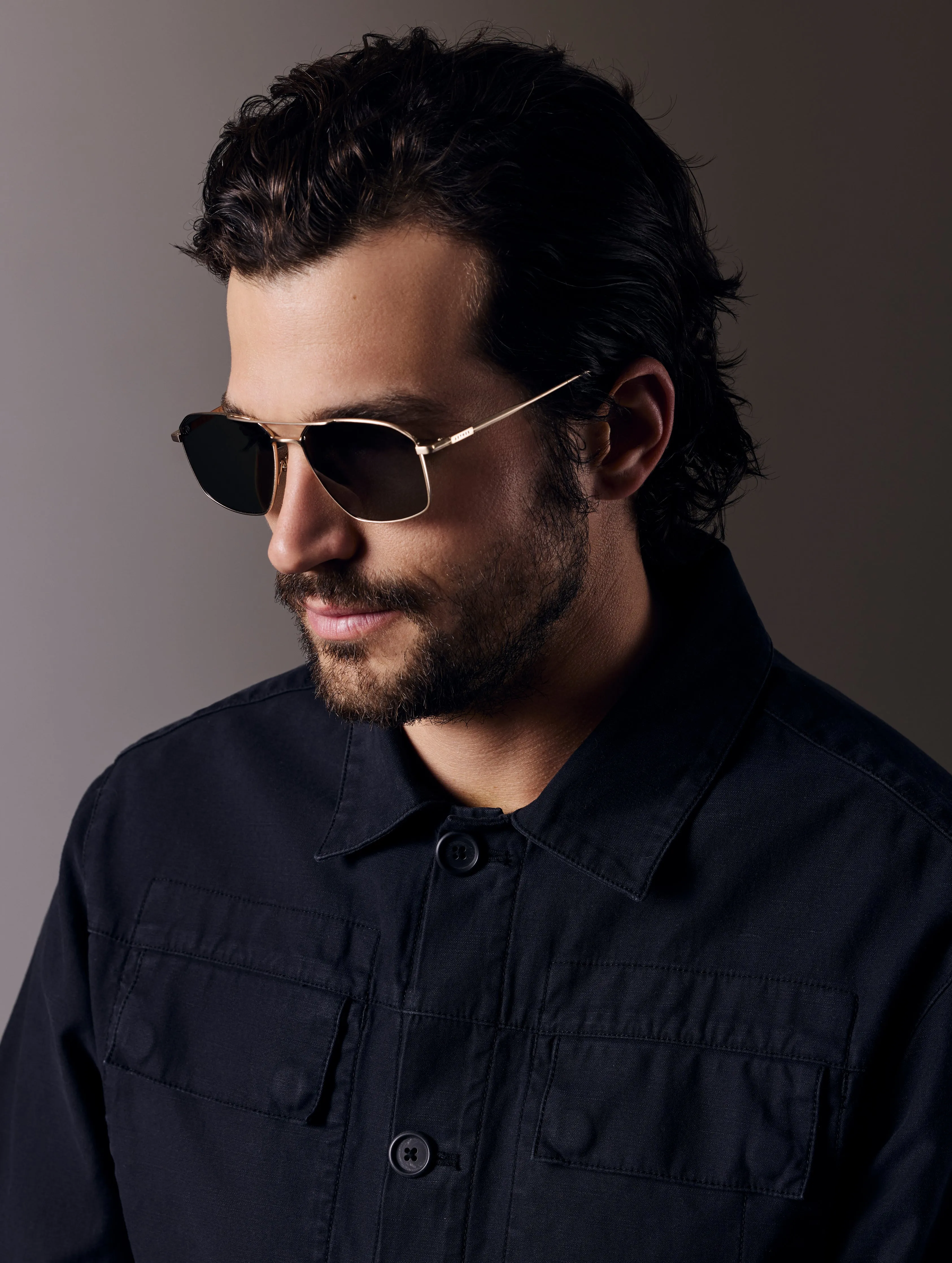 Arches Sunglass - Brushed Gold (Deep G15 Lens)