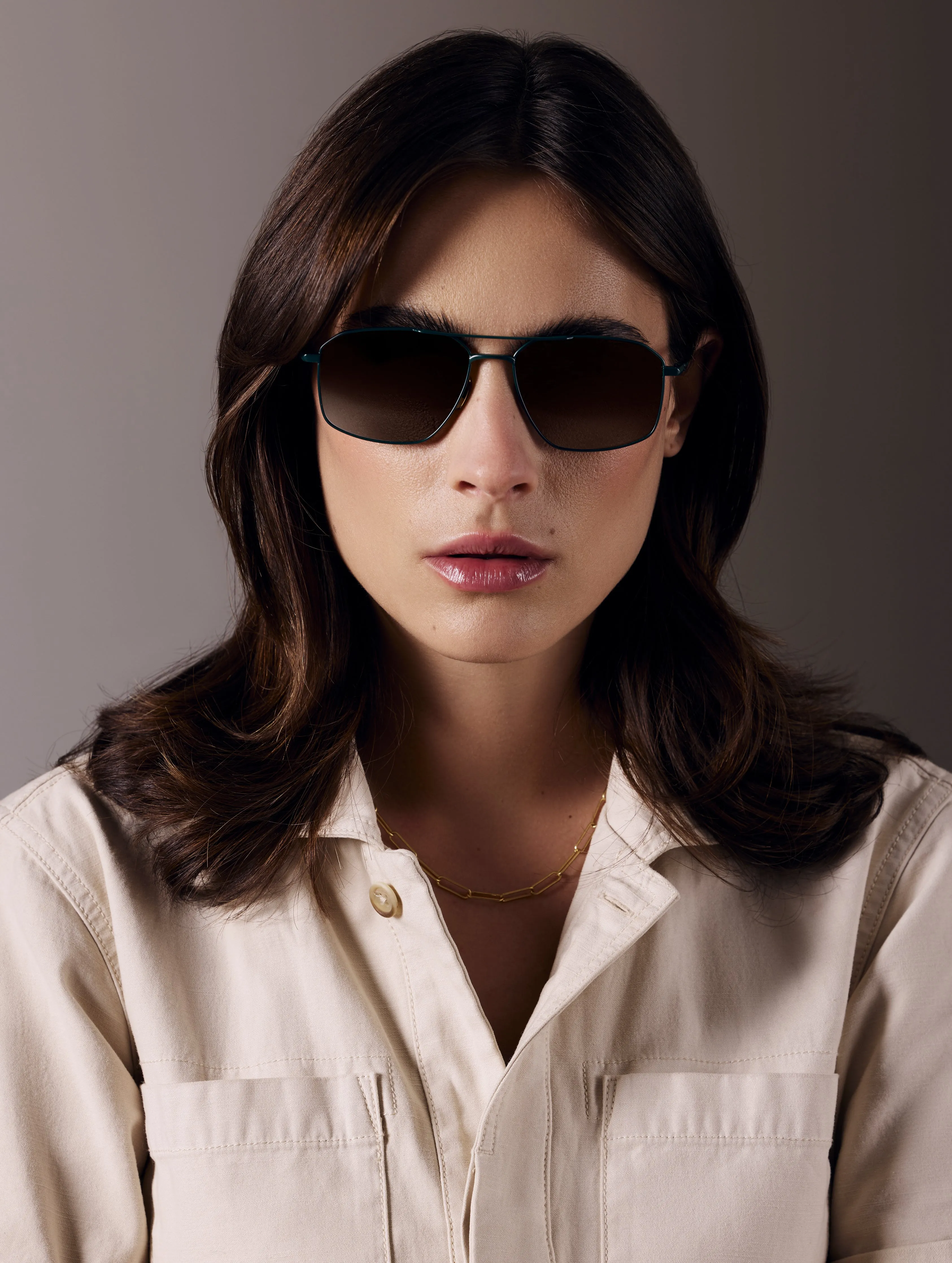 Arches Sunglass - Green (Brown Lens)