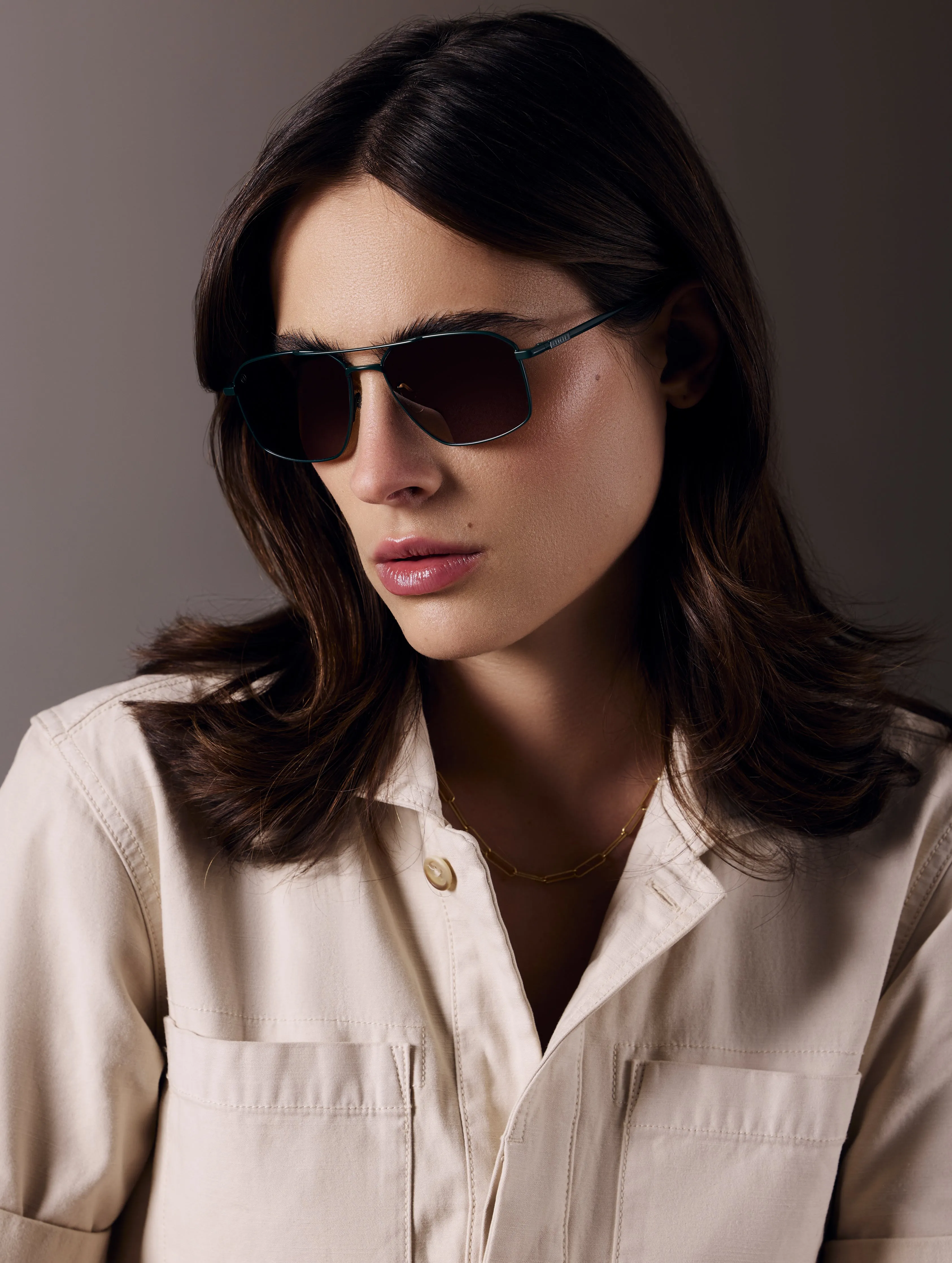 Arches Sunglass - Green (Brown Lens)