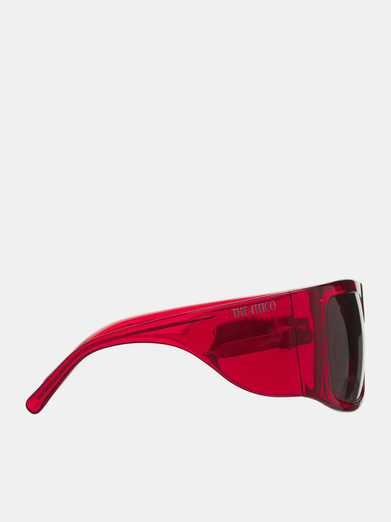 Attico Andre Oversized Sunglasses (ANDRE-RED-BLACK-BROWN)