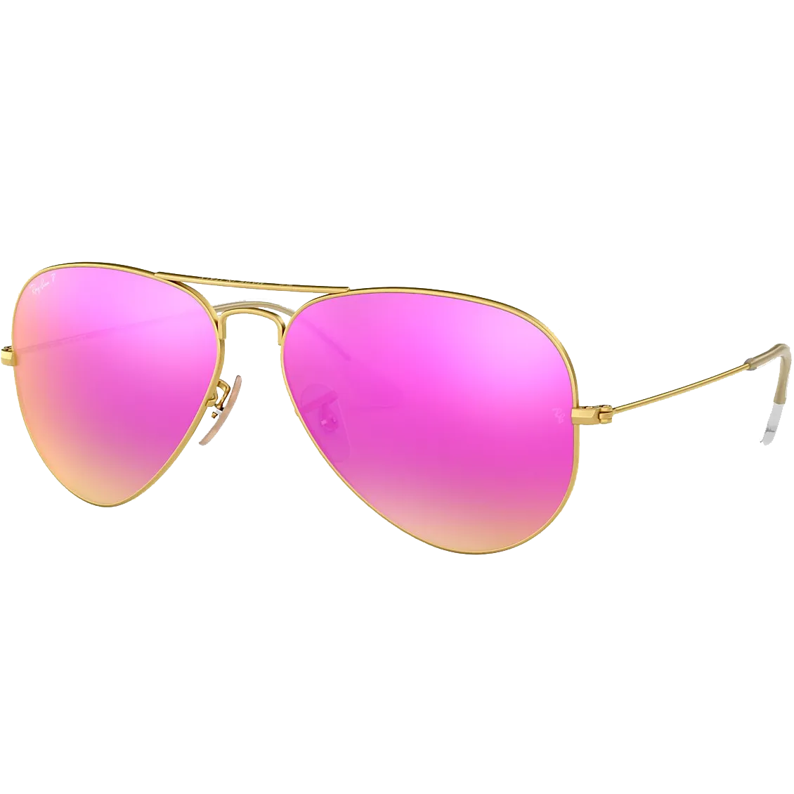 Aviator M - Matte Gold/Mirror Fuxia