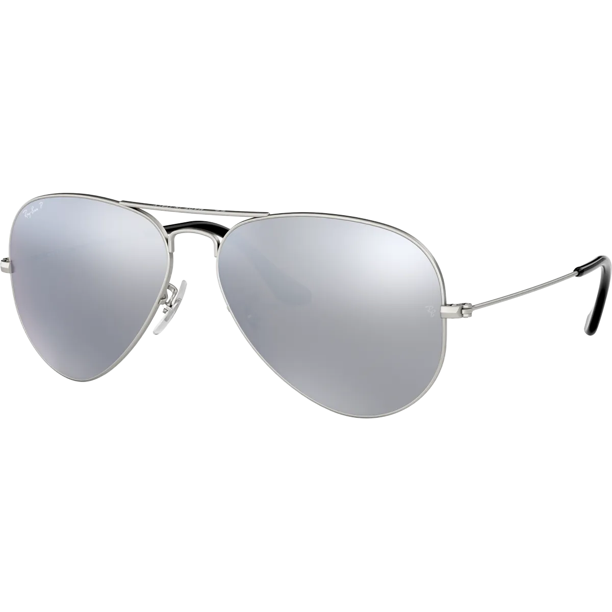 Aviator M - Matte Silver/Grey Mirror