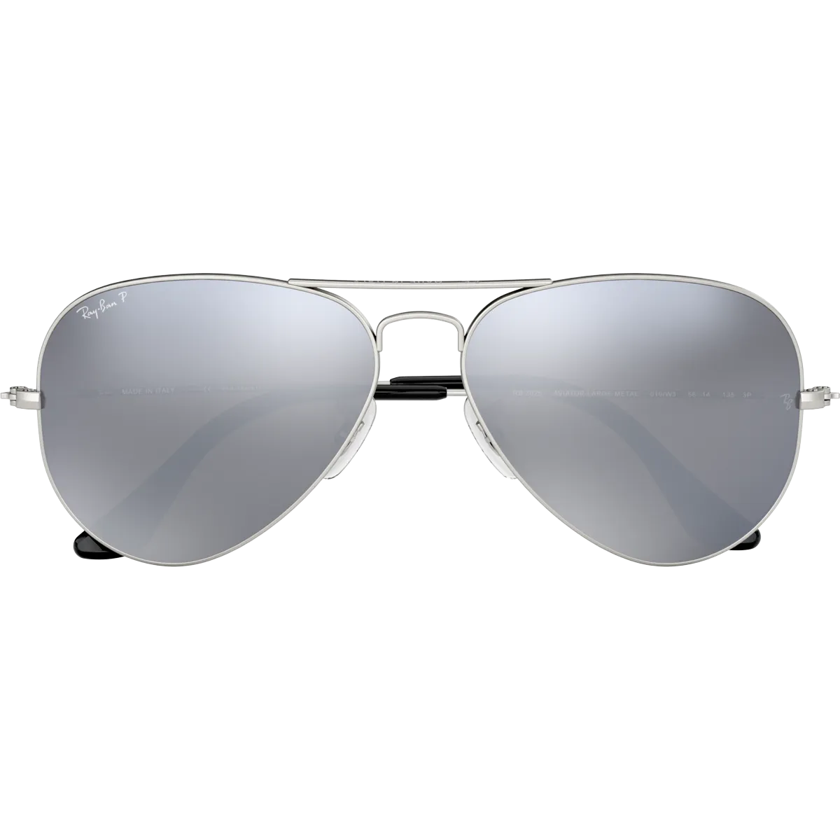 Aviator M - Matte Silver/Grey Mirror