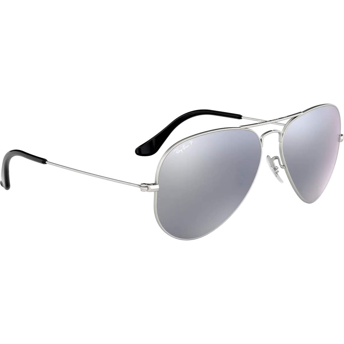 Aviator M - Matte Silver/Grey Mirror