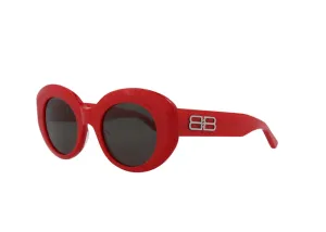 Balenciaga Round Oval Sunglasses Red/Grey