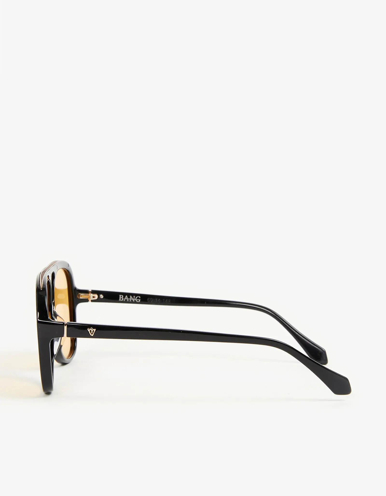 Bang Sunglasses - Gloss Black/Orange Lens