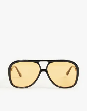 Bang Sunglasses - Gloss Black/Orange Lens