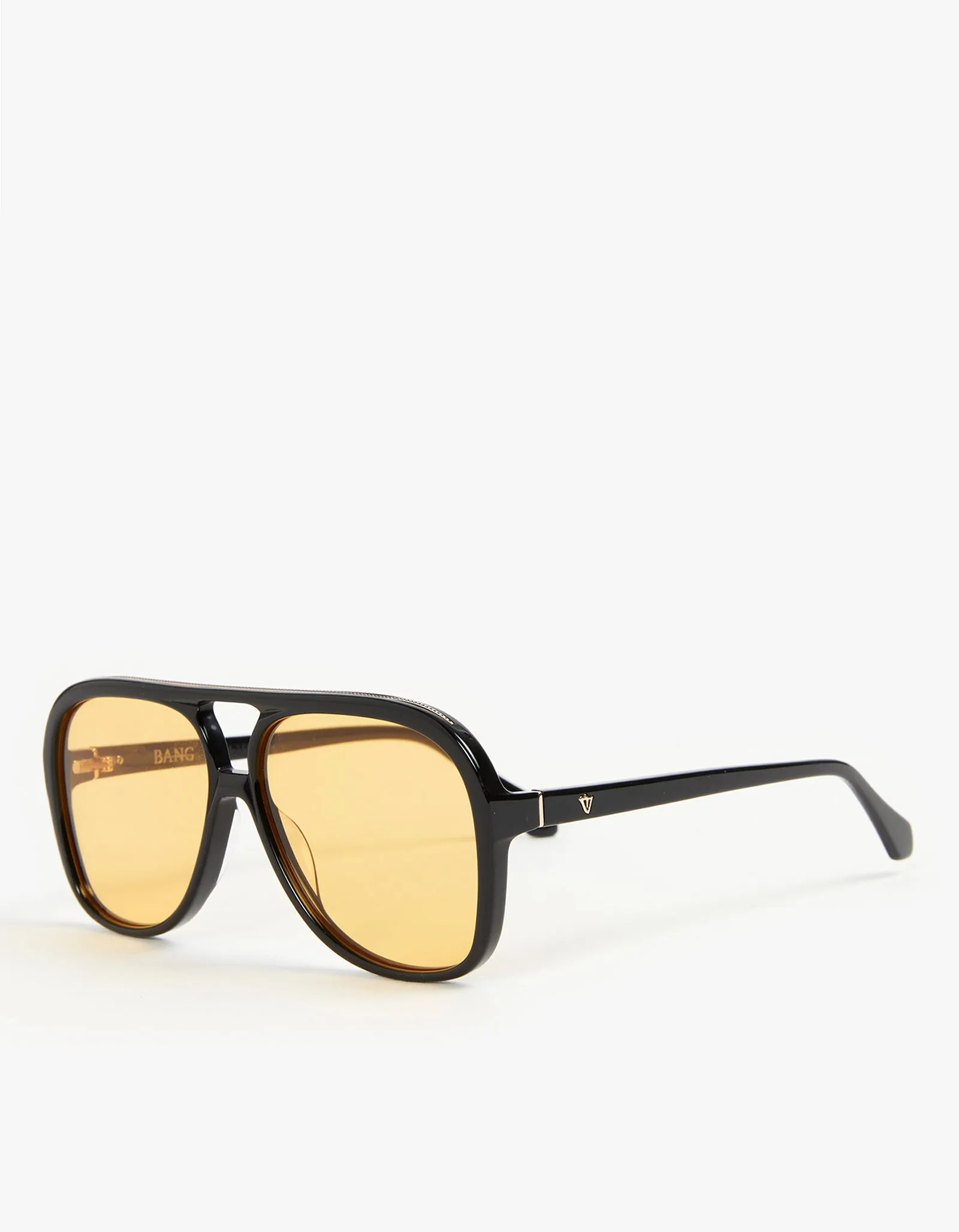 Bang Sunglasses - Gloss Black/Orange Lens