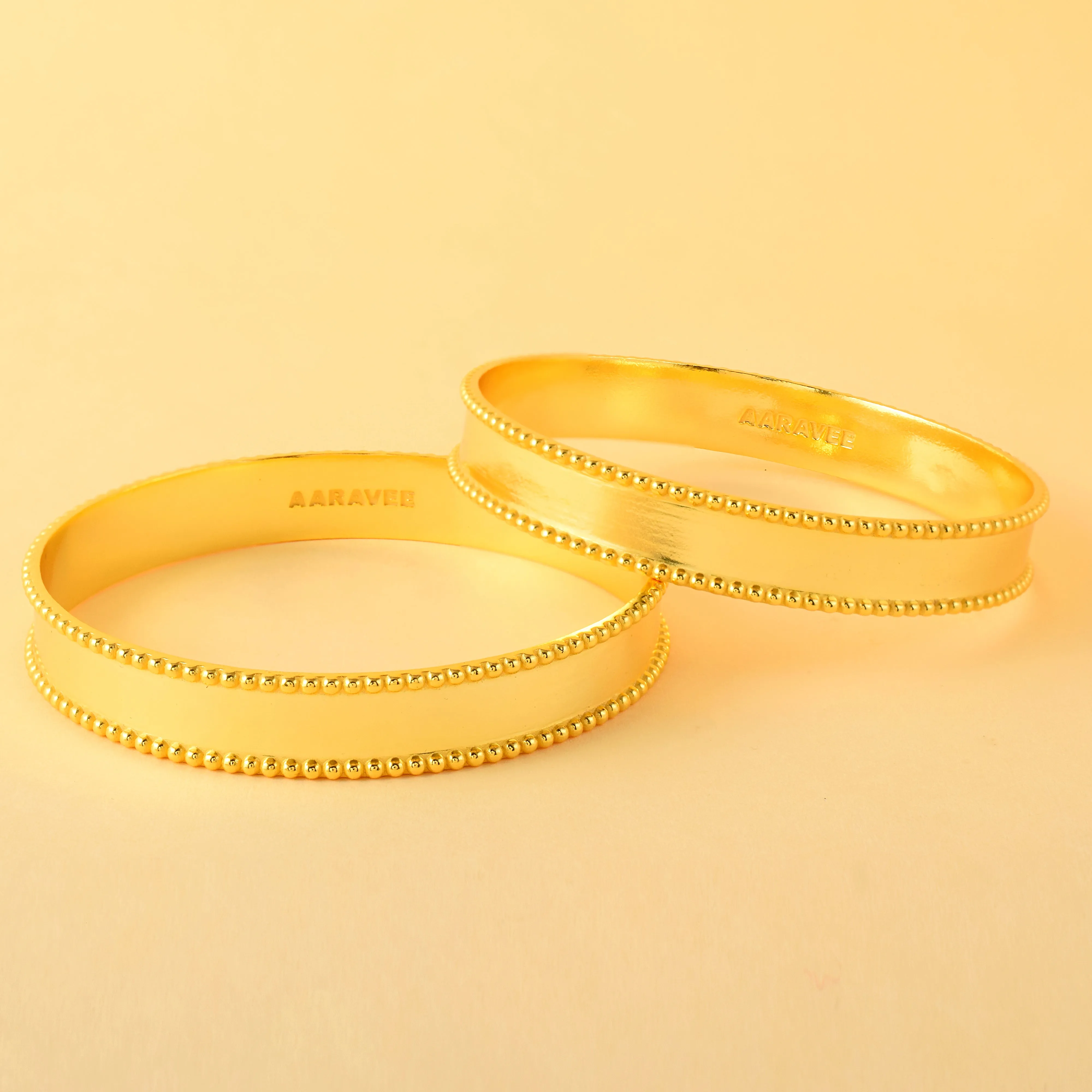 Basic Gold Stackable Bangle- 18K Gold Plated Brass