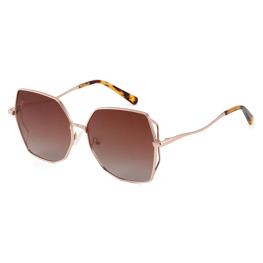 Big Square Polarized Sunglasses Womens Cat Eye UV400 Shades
