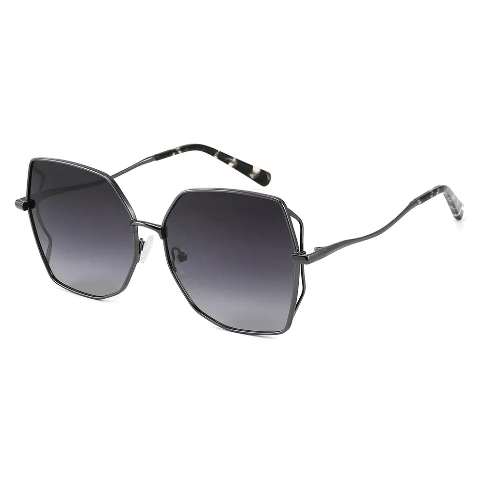 Big Square Polarized Sunglasses Womens Cat Eye UV400 Shades