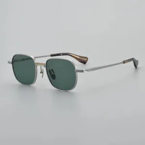 Black Mask Unisex Full Rim Square Titanium Polarized Sunglasses 151dt