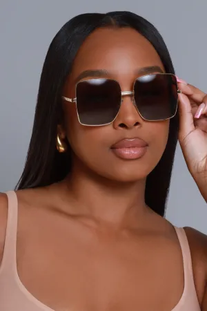 Block Them Oversized Sunglasses - Brown