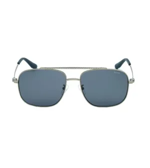 BMW Unisex Grey Aviator Sunglasses