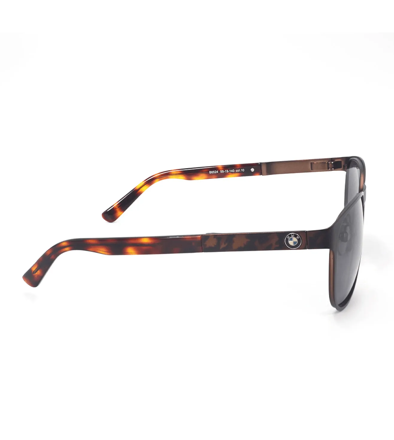 BMW Unisex Grey Round Sunglasses