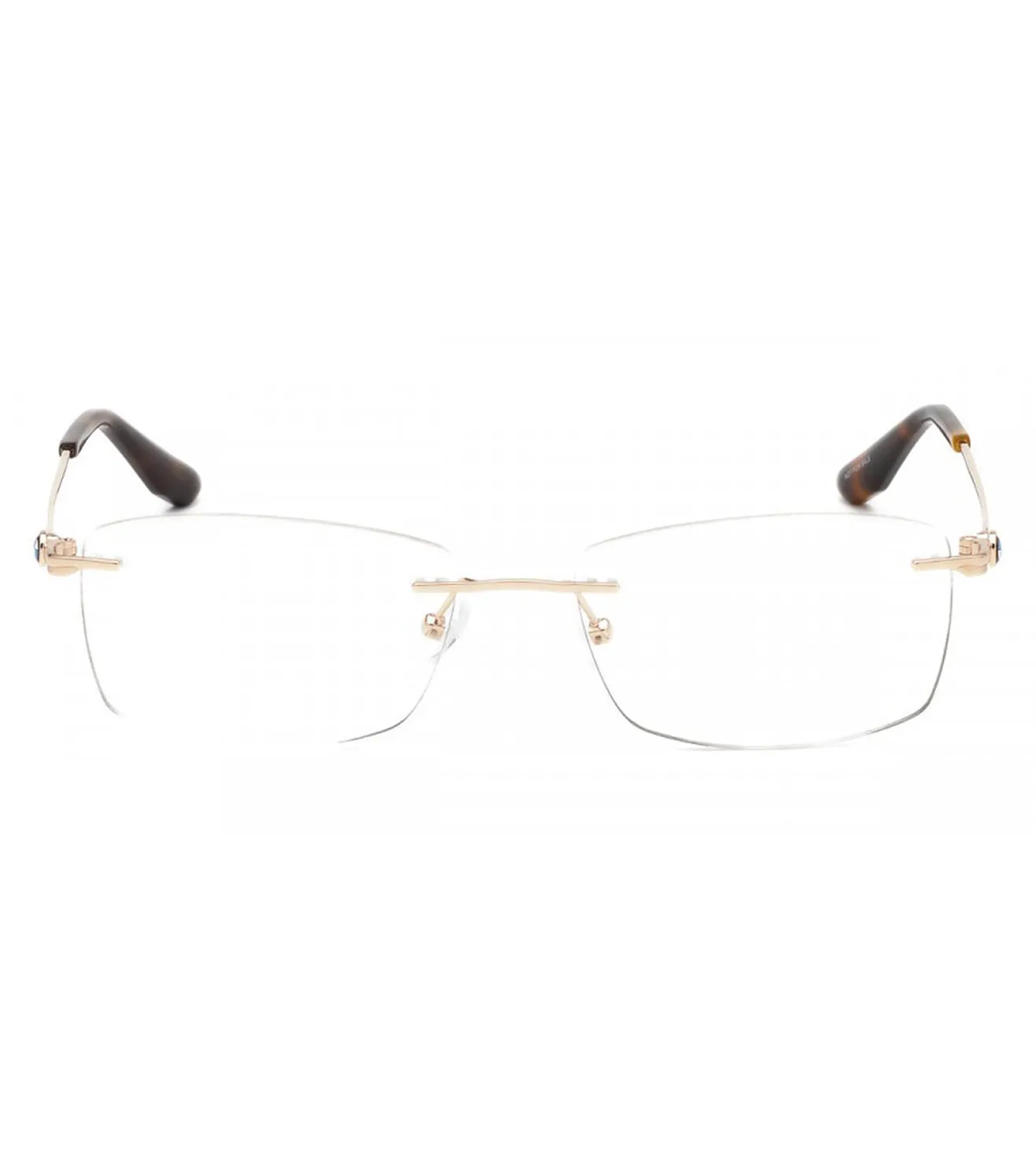 BMW Unisex Rose Gold Rectangular Optical Frame