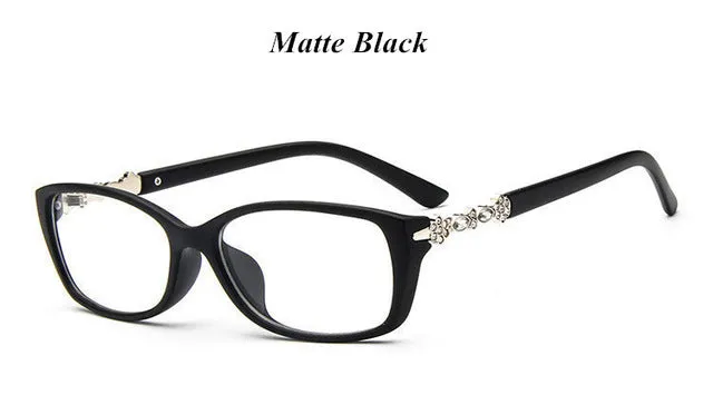 BOYEDA Fashion Diamond Round Glasses Retro Eyeglasses Women Spectacles Frame for Female Optical Eye Glasses Prescription Eyewear