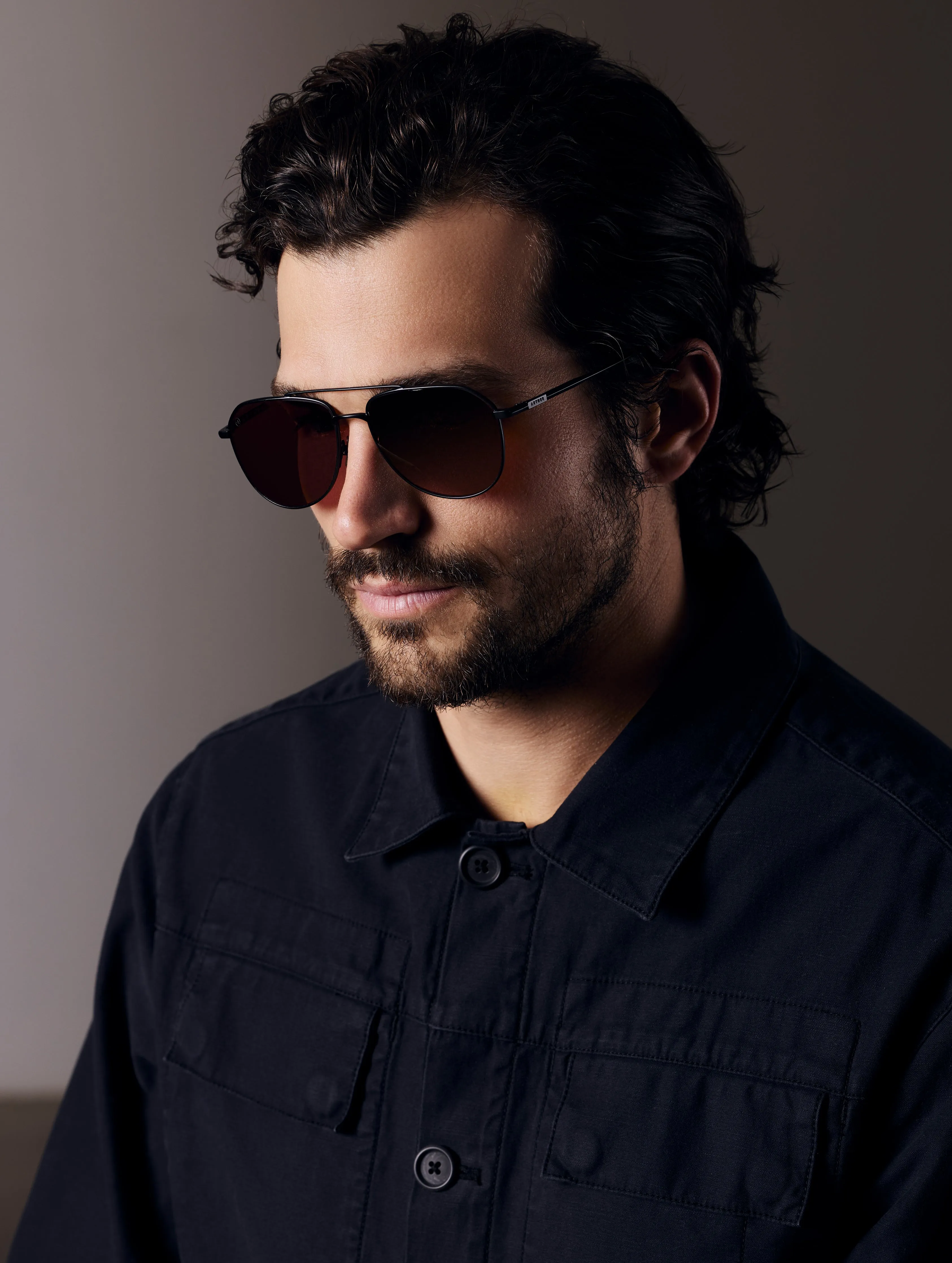 Bryce Sunglass - Black (Red Lens)