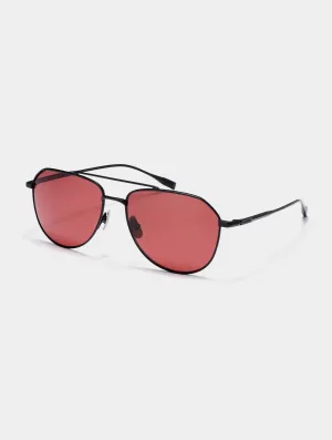 Bryce Sunglass - Black (Red Lens)