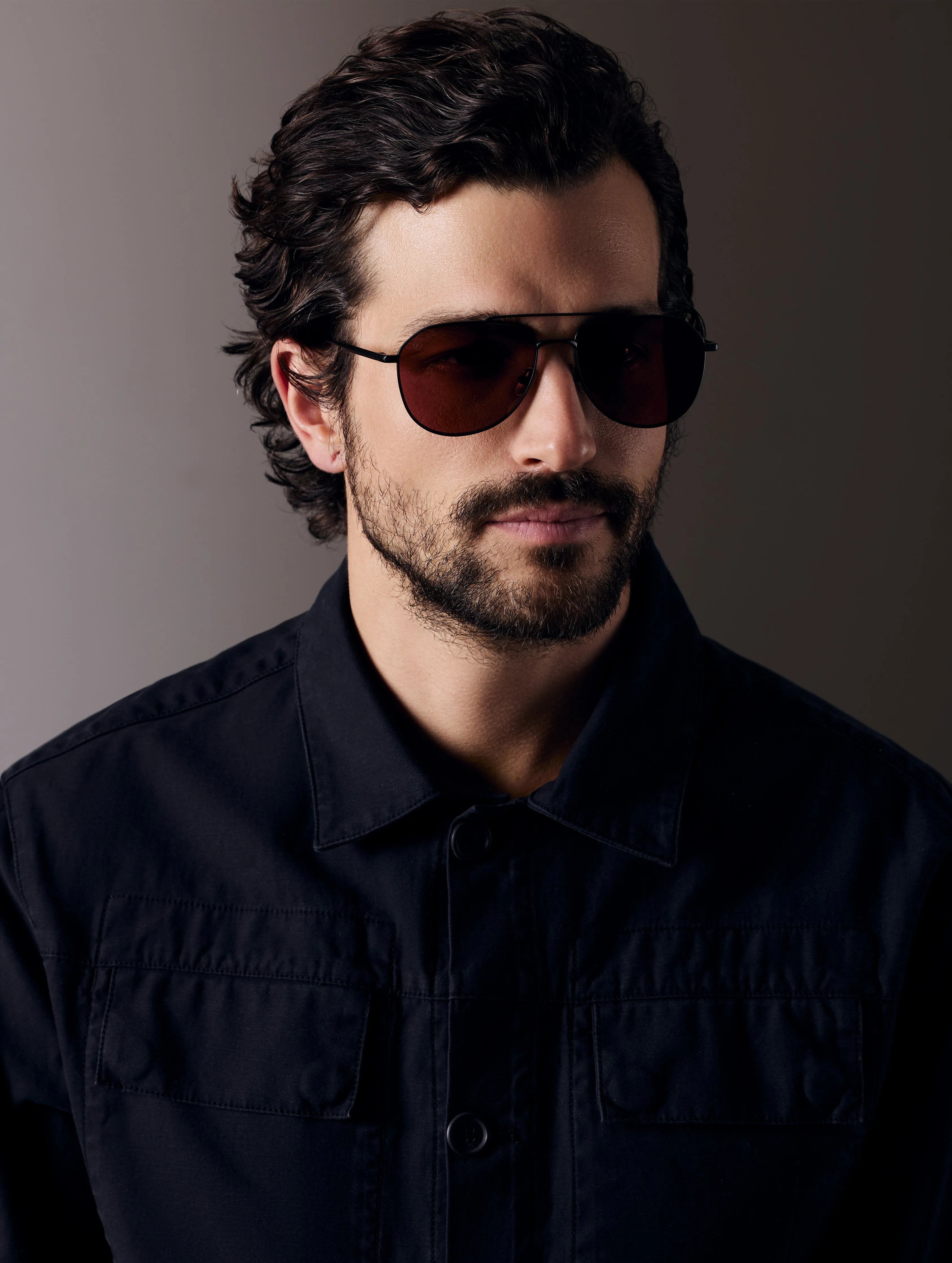 Bryce Sunglass - Black (Red Lens)