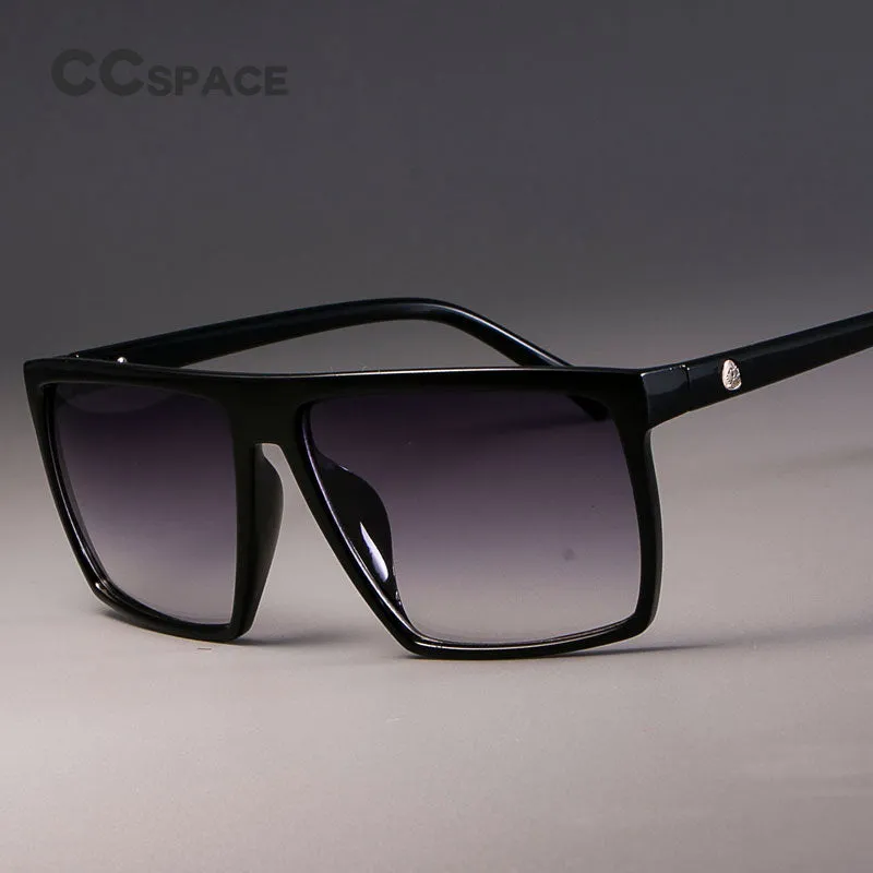 CCspace Unisex Full Rim Acetate Square Frame Steampunk Sunglasses Kulou