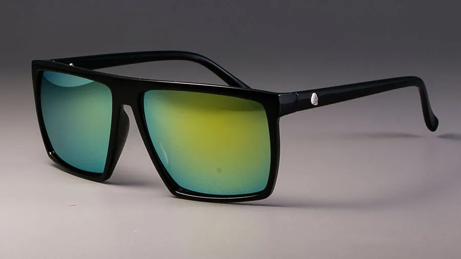 CCspace Unisex Full Rim Acetate Square Frame Steampunk Sunglasses Kulou
