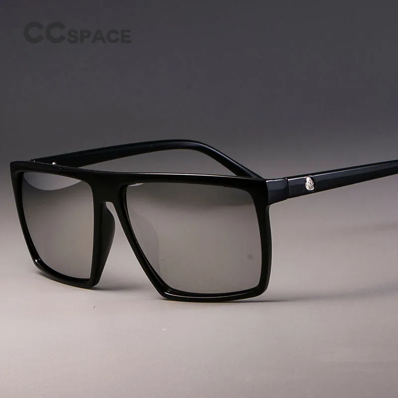 CCspace Unisex Full Rim Acetate Square Frame Steampunk Sunglasses Kulou