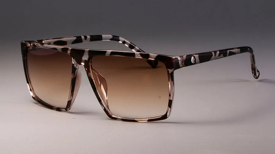 CCspace Unisex Full Rim Acetate Square Frame Steampunk Sunglasses Kulou