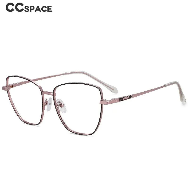 CCspace Unisex Full Rim Square Cat Eye Alloy Eyeglasses 55899