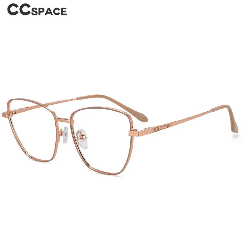 CCspace Unisex Full Rim Square Cat Eye Alloy Eyeglasses 55899