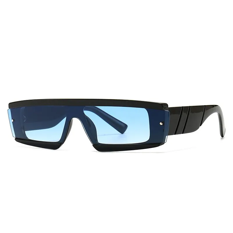 CCspace Unisex Full Rim Square Resin One Lens Steam Punk Frame Sunglasses 46532