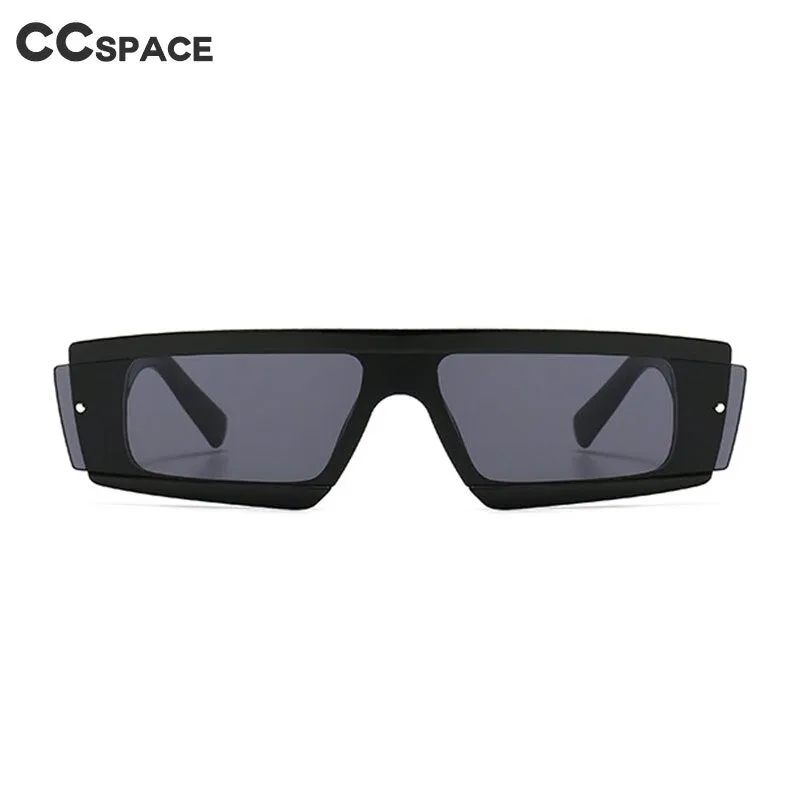 CCspace Unisex Full Rim Square Resin One Lens Steam Punk Frame Sunglasses 46532