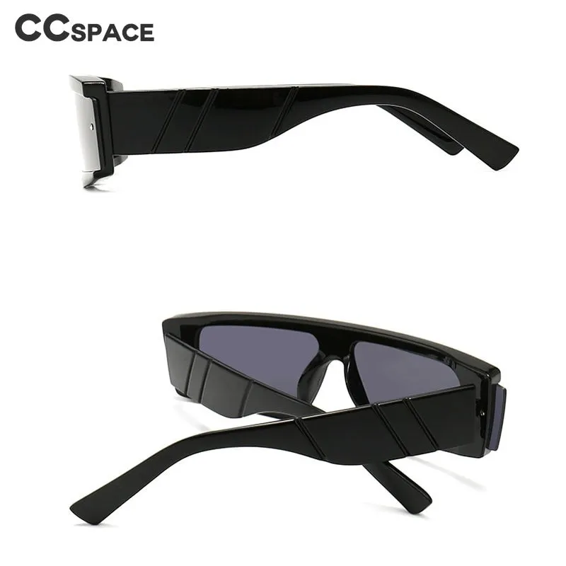 CCspace Unisex Full Rim Square Resin One Lens Steam Punk Frame Sunglasses 46532