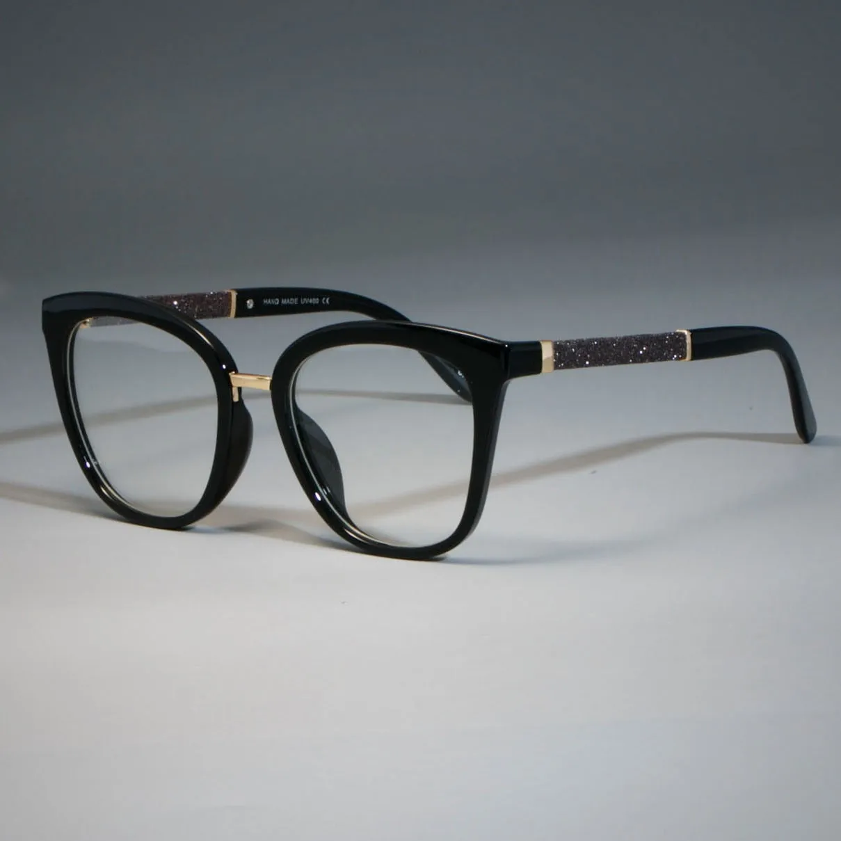 CCspace Women's Full Rim Square Cat Eye Resin Frame Eyeglasses 45074