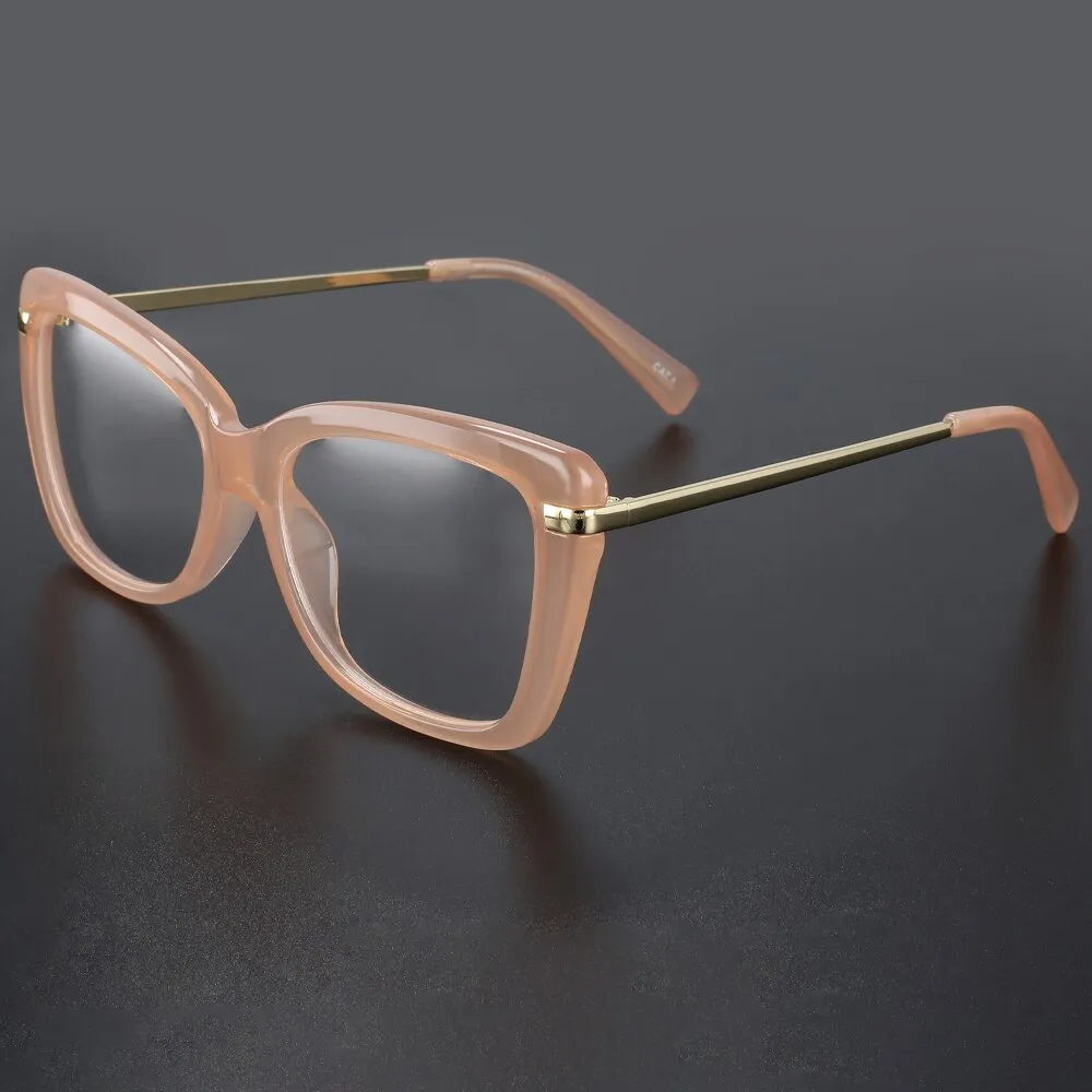 CCspace Women's Full Rim Square Cat Eye Tr 90 Alloy Eyeglasses 45548