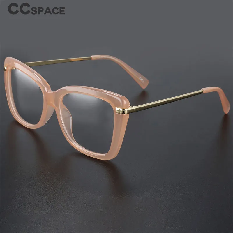 CCspace Women's Full Rim Square Cat Eye Tr 90 Alloy Eyeglasses 45548