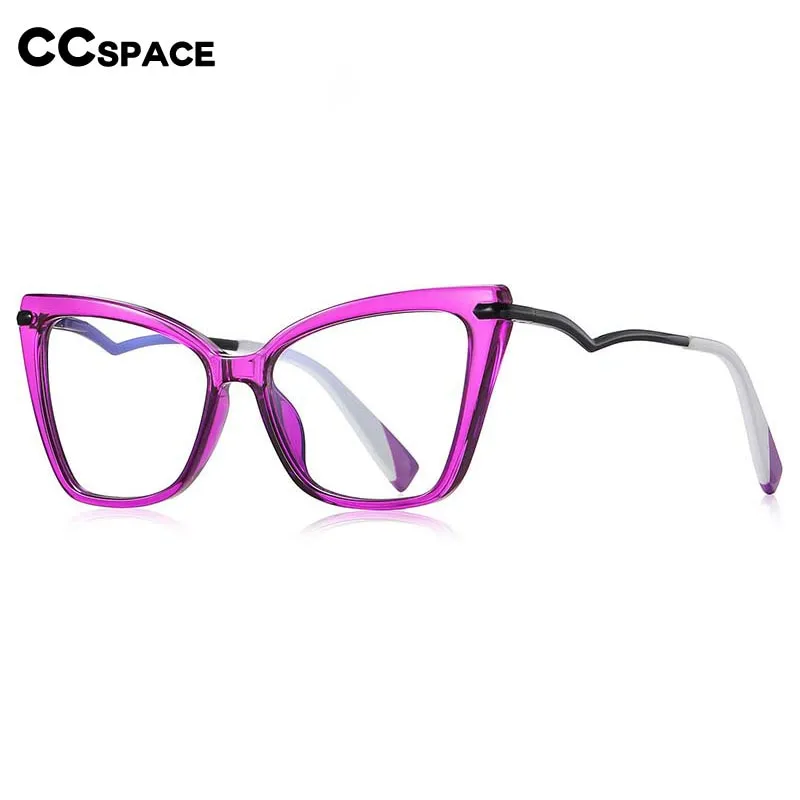 CCspace Women's Full Rim Square Cat Eye Tr 90 Titanium Eyeglasses 53148