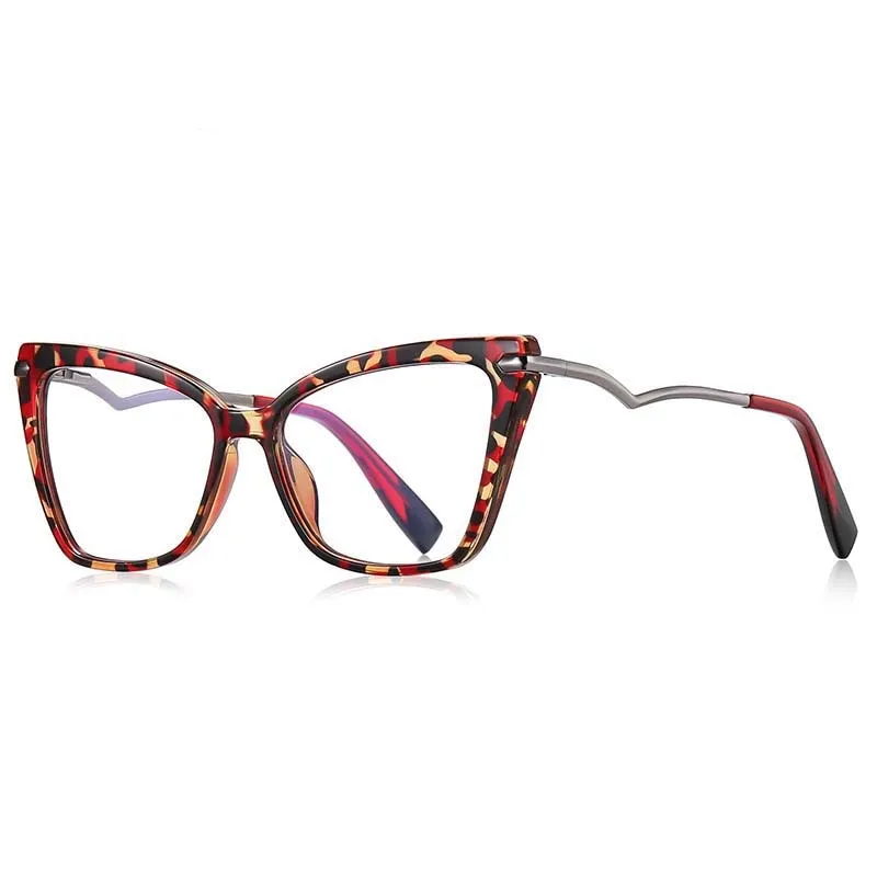 CCspace Women's Full Rim Square Cat Eye Tr 90 Titanium Eyeglasses 53148