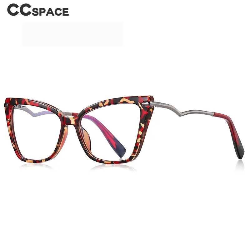 CCspace Women's Full Rim Square Cat Eye Tr 90 Titanium Eyeglasses 53148