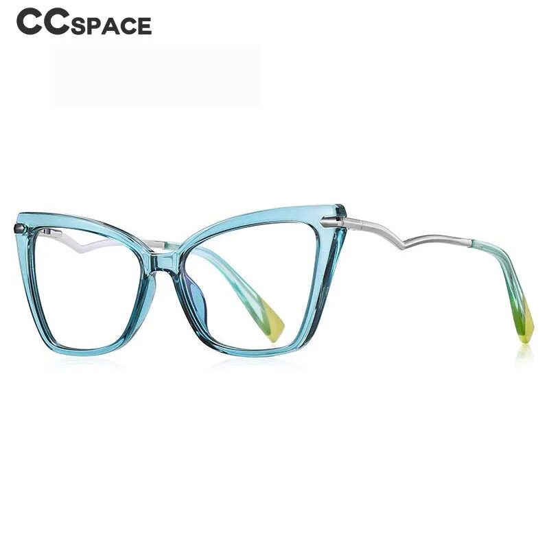 CCspace Women's Full Rim Square Cat Eye Tr 90 Titanium Eyeglasses 53148