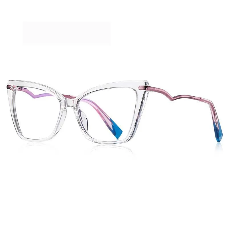 CCspace Women's Full Rim Square Cat Eye Tr 90 Titanium Eyeglasses 53148