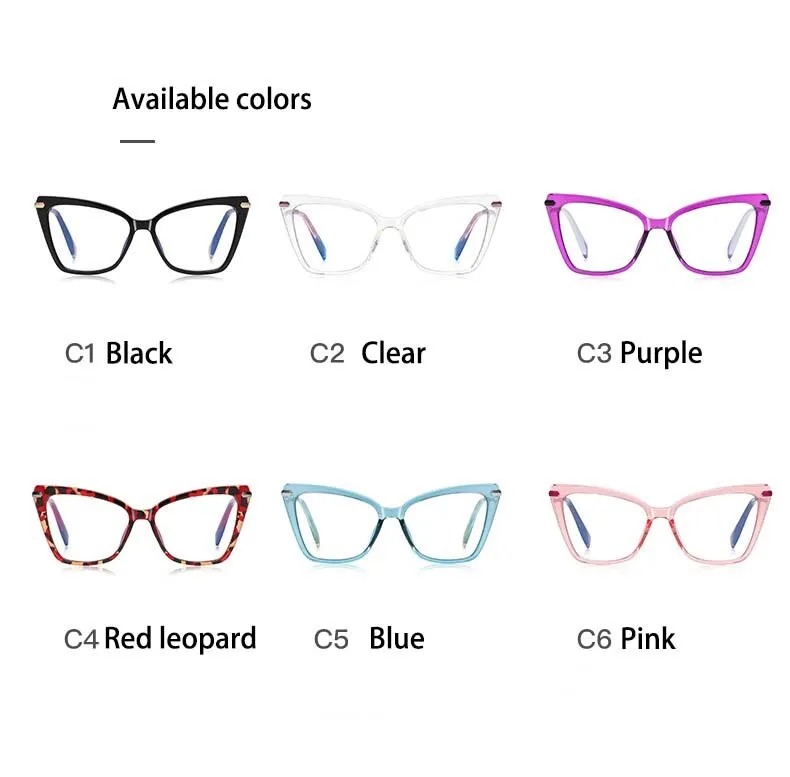 CCspace Women's Full Rim Square Cat Eye Tr 90 Titanium Eyeglasses 53148