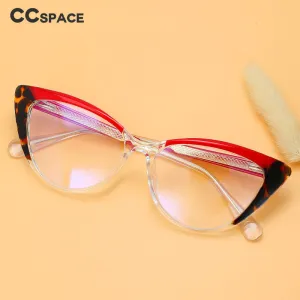 CCspace Women's Full Rim Square Cat Eye Tr 90 Titanium Eyeglasses 56208